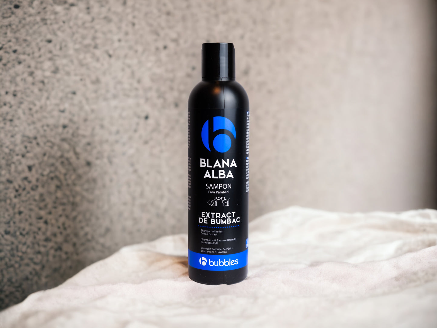 Șampon pentru Blană Albă Câini Pisici cu Vitamina B și E 250ml | Bubbles