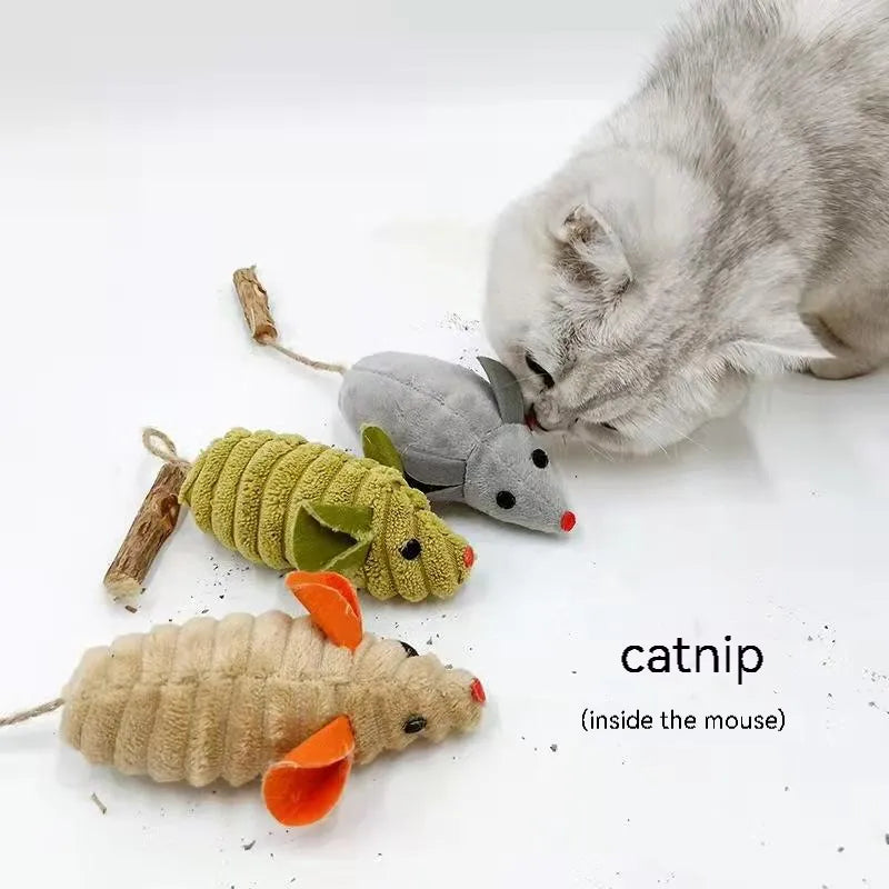 Jucărie Interactivă Pisici Șoricel cu Iarba Mâței Catnip | Animalique