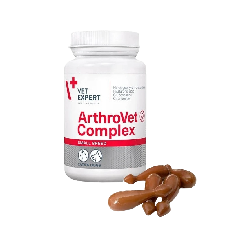 Supliment Articulații Câini Rase Mici și Pisici cu Glucozamină și Condroitină 60 Capsule | VetExpert