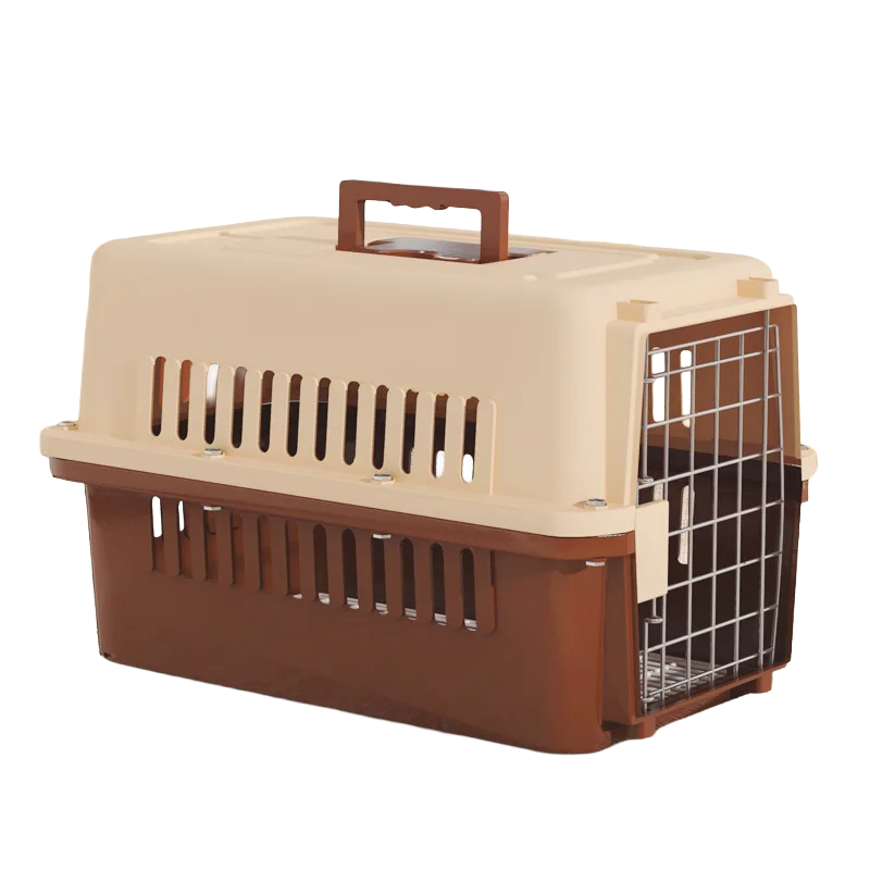Cușcă Transport Câini Pisici cu Ventilație și Ușă Oțel Avion | Animalique