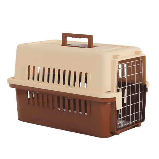 Cușcă Transport Câini Pisici cu Ventilație și Ușă Oțel Avion | Animalique