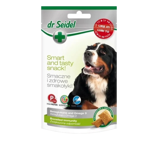 Dr. Seidel Recompense Câini pentru Imunitate Crescută cu Beta Glucan și Omega 3, 90g