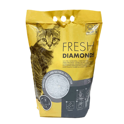 Silicat Pisici Fresh Diamonds 5L Natural Absorbant | M-Pets