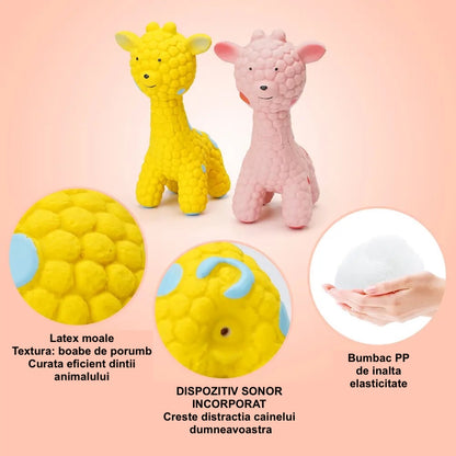 Girafă din cauciuc pentru animale